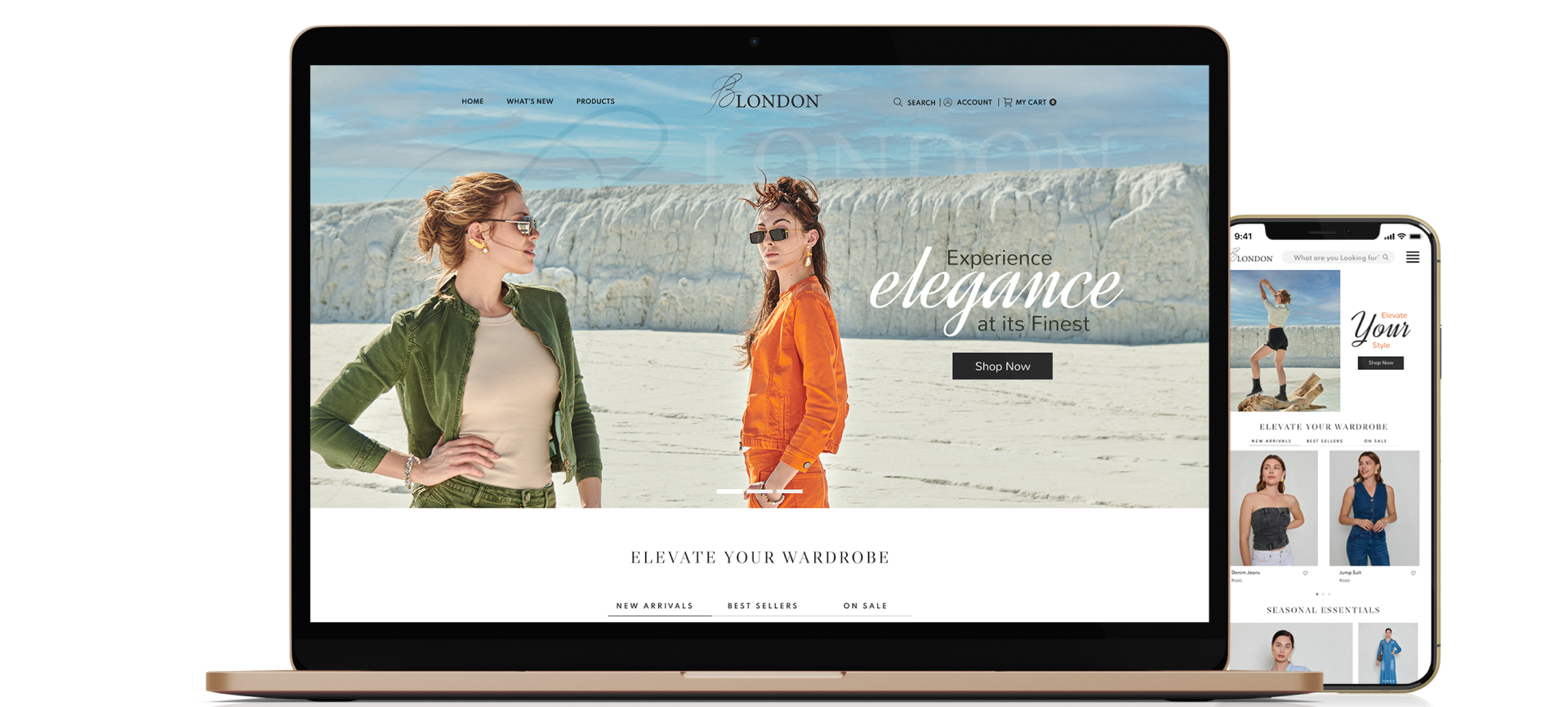 JB London Website Mockup